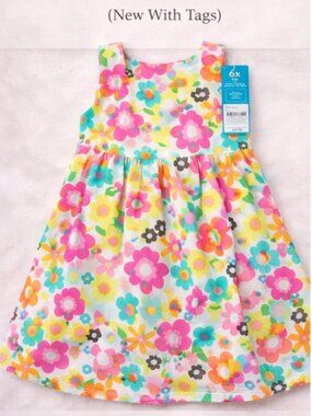 NWT Carter’s Girls Floral Easter Dress 6X Colorful Spring Party Wedding Lined